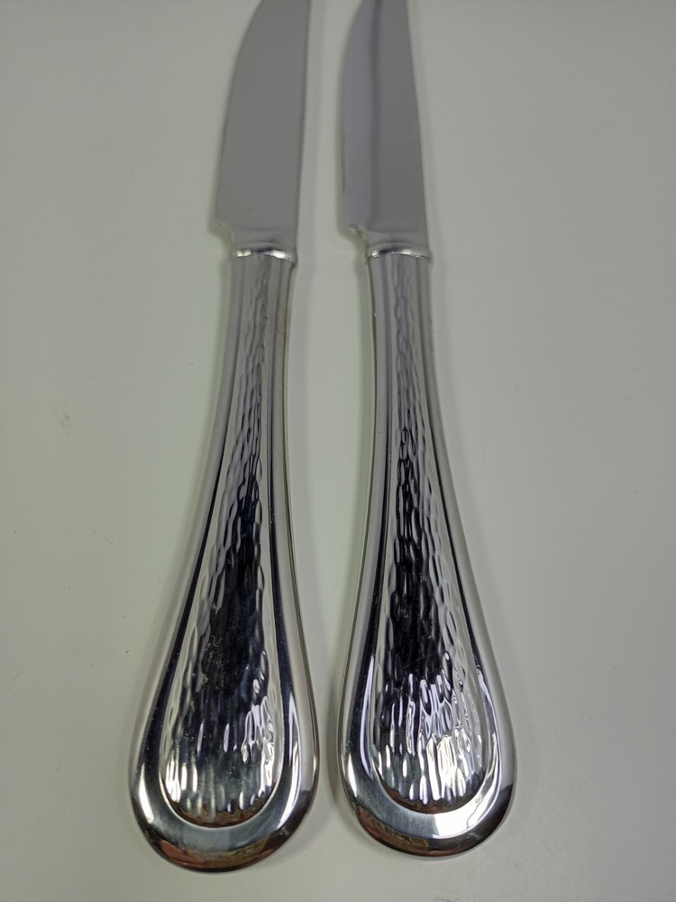 Lenox Barlowe Hammered 18/10 Stainless Steel Steak Knives Set Of Two 2