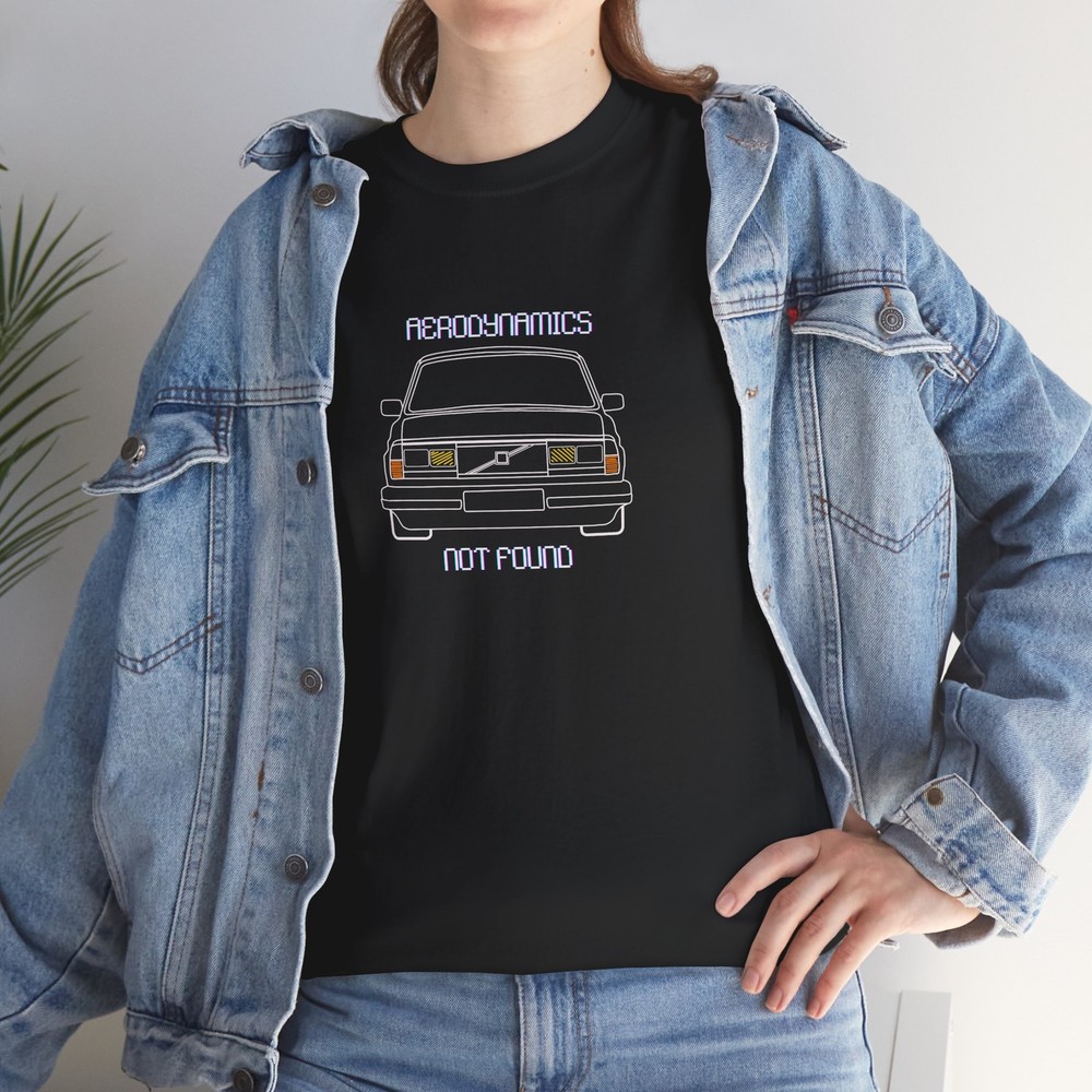 Aerodymanics Not Found Volvo 240 Retro t-shirt