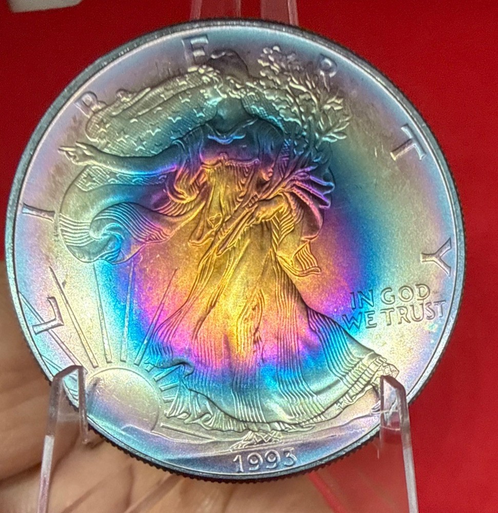 1993 Silver Eagle - “Bullseye Toner” Uncirculated BU High Grade Toner