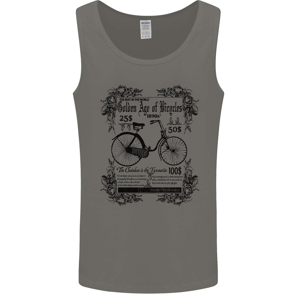 Golden Age of Bicycles Cycling Cyclist Mens Vest Tank Top