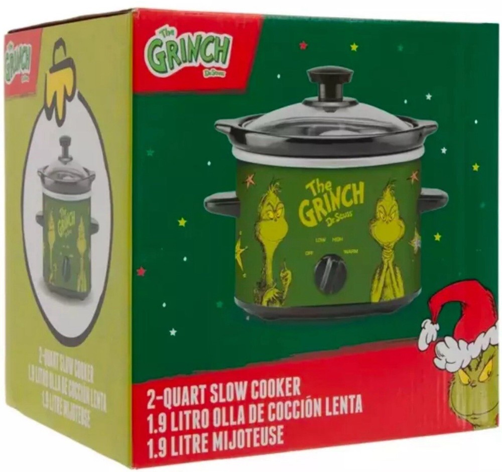 New Dr. Seuss The Grinch 2-Quart Slow Cooker Crock Pot with Box Alteration