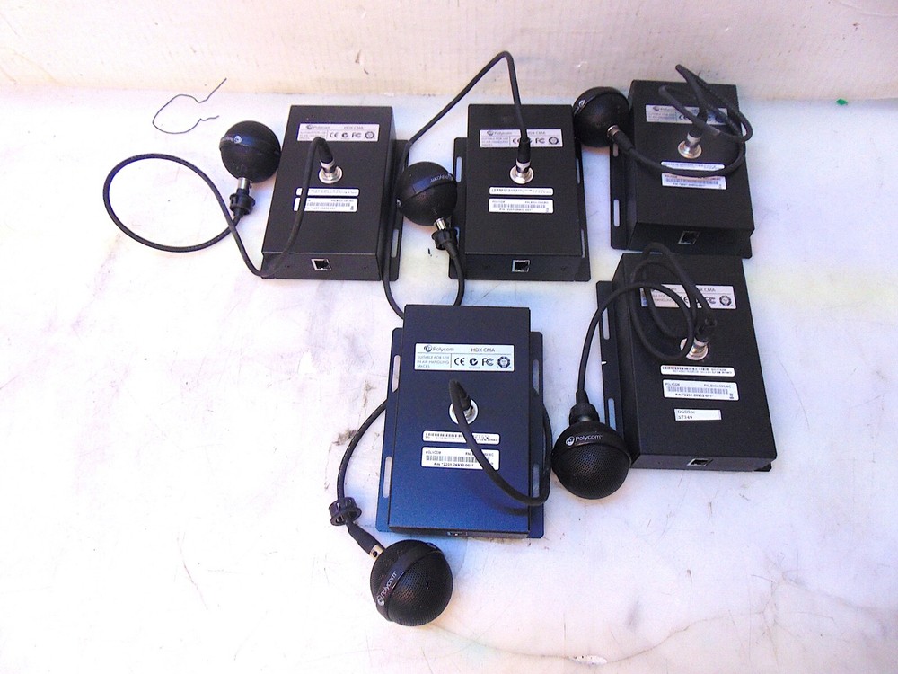 Lot Of 5 Polycom HDX CMA Ceiling Microphones - S7349