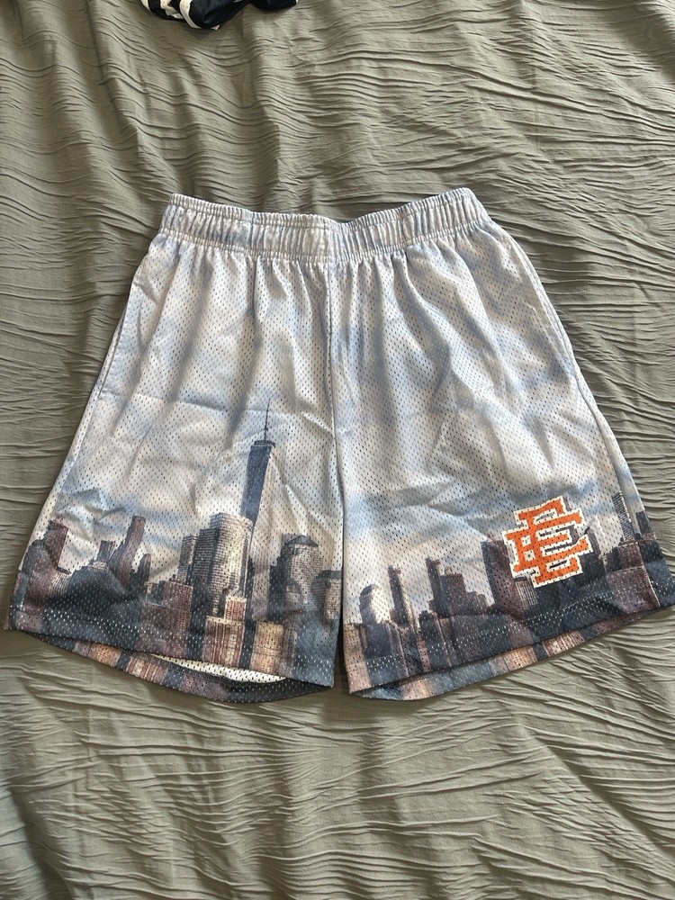 Eric Emanuel EE New York City NYC Skyline Blue Shorts