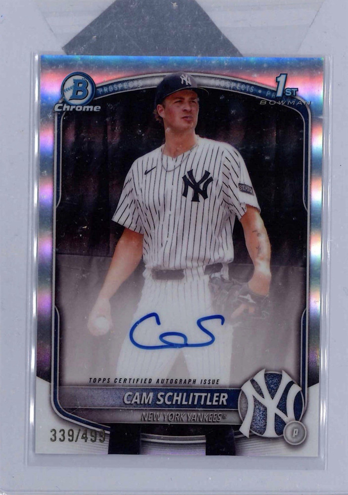 2025 Bowman Chrome prospects Cam Schlittler Autograph  Refractor /499
