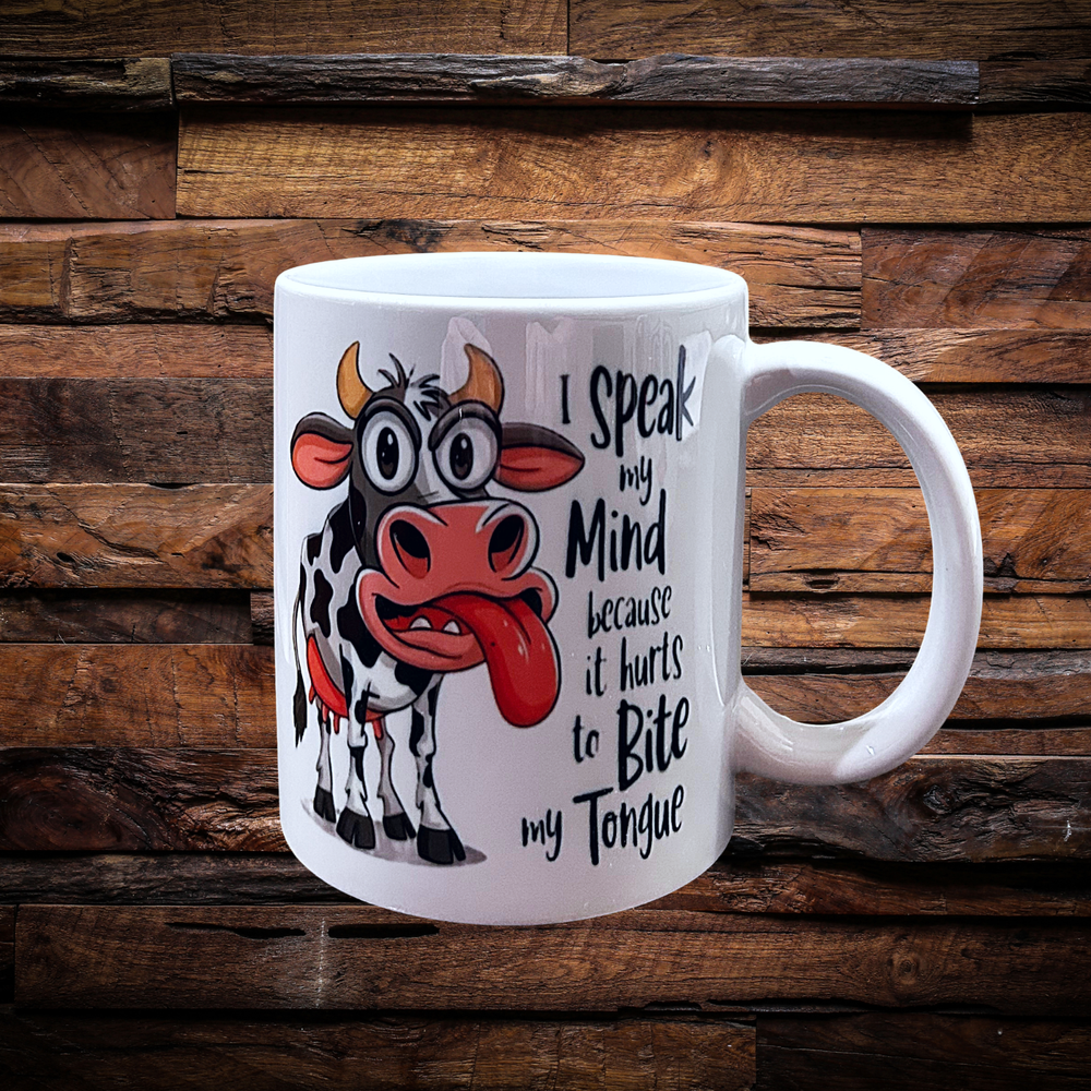 Funny Cow Coffee Mug 11 oz Ceramic Humorous Morning 
