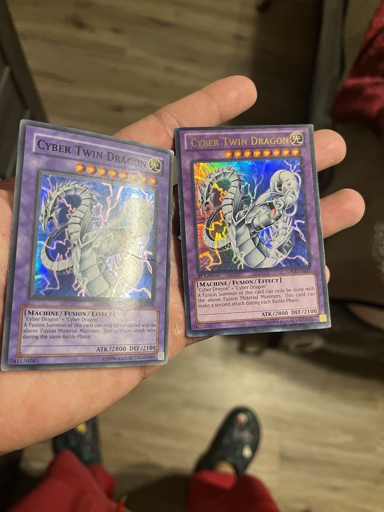 Cyber Dragon x2 Light Played Yugioh Cards - See Description-image