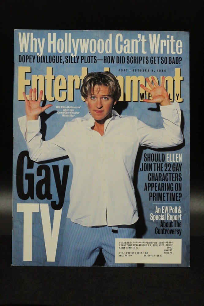 Entertainment Weekly #347 Oct 4 1996 Ellen DeGeneres Gay TV Cover/Article FN/VF