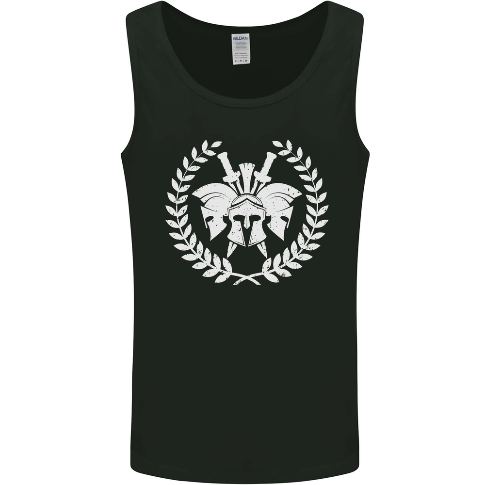 4 Sparta Helmets Training Gym Bodybuilding Mens Vest Tank Top