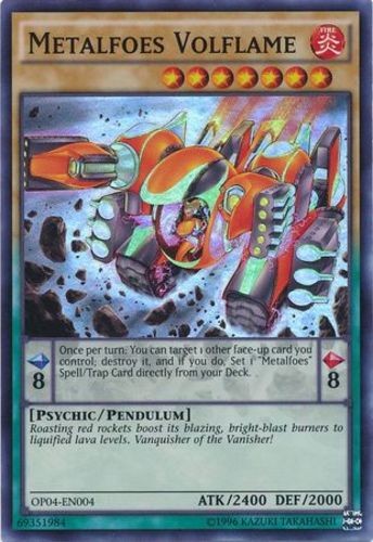 Metalfoes Volflame OP04-EN004 Super Rare Unlimited Lightly Played