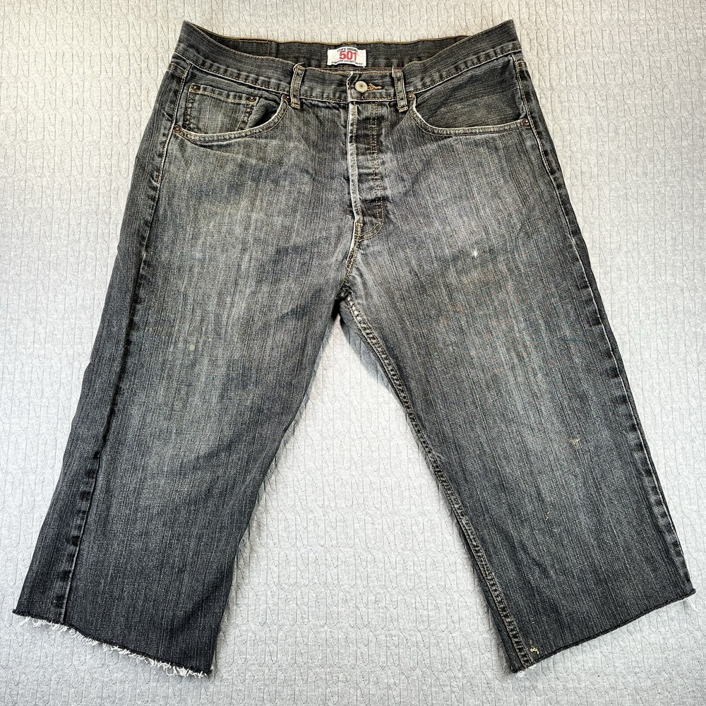 Levi’s 501 Vintage Made In Usa Black Men’s Shorts (38) denim cut off jeans