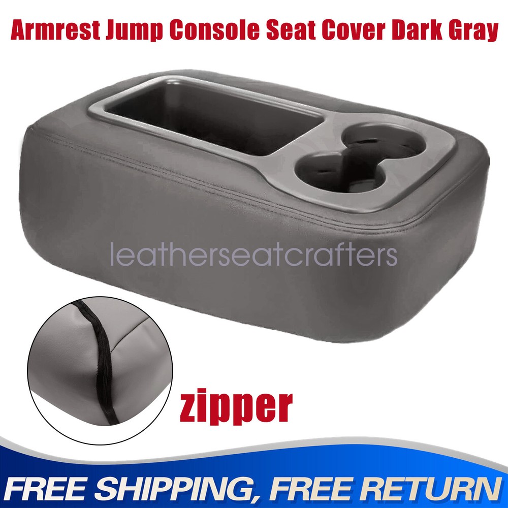 For 2007-2014 GMC Sierra 1500 2500 3500 Dark Gray Console Armrest Jump Cover Top