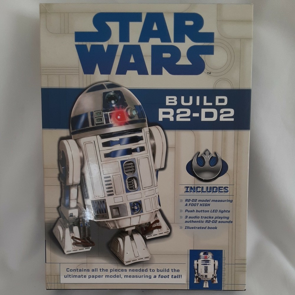 NEW OPEN BOX Star Wars: Build R2-D2 Model Kit with LED Lights&Audio Chip- Disney