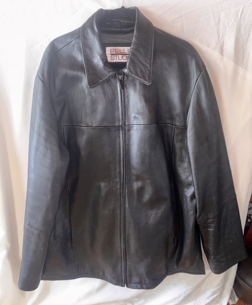 Wilsons Leather Pelle Studio Mens 2XLT Black Thinsulate Ultra Insulated Jacket