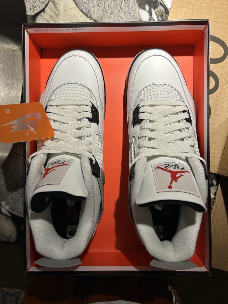 Nike Air Jordan 4 Retro White Cement FV5029-100 Sz 13 ‼️READY TO SHIP 🤝FAST 💨