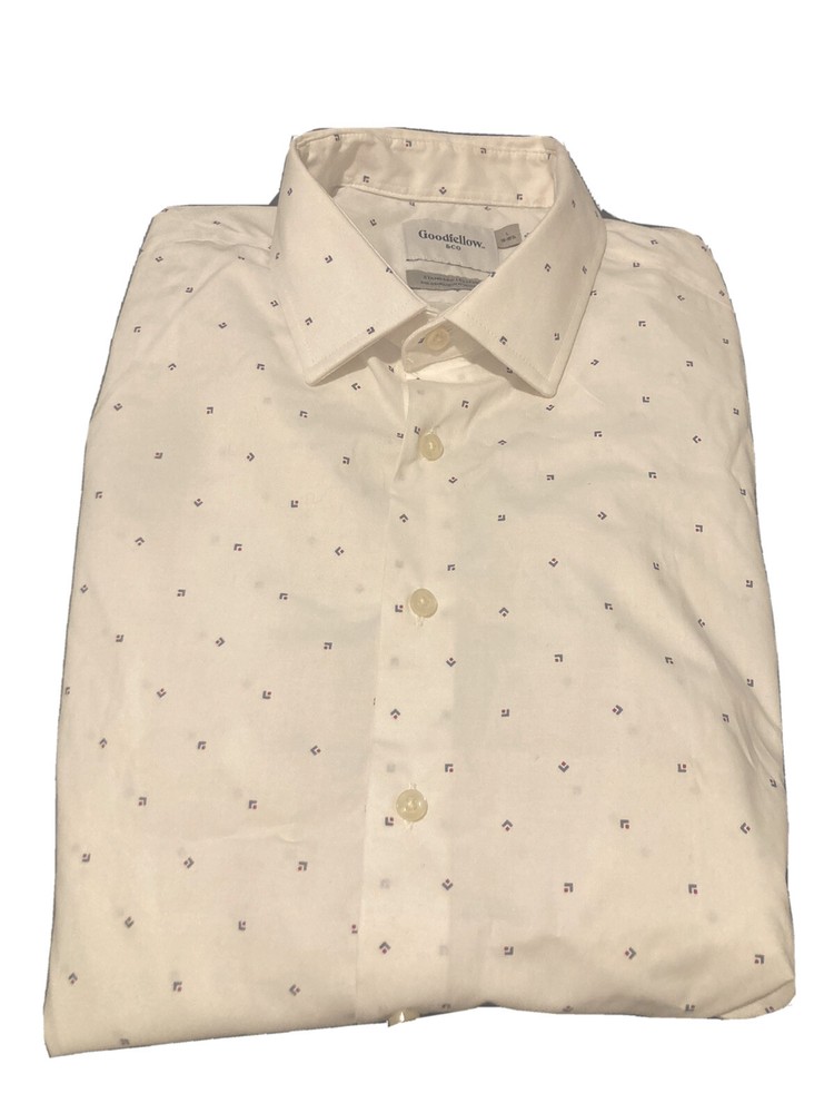 Men's Classic White Long Sleeve Button-Down Shirt by Goodfellow & Co