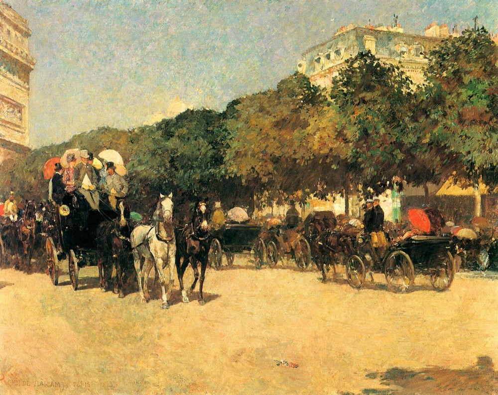 The day of the Grand Prize [2] by Hassam Giclee Fine Art Print Repro on Canvas-image