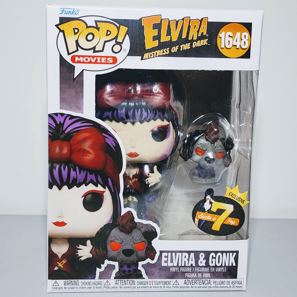 Funko Pop: Mistress of the Dark - Elvira & Gonk #1648 7 Bucks a Pop Exclusive