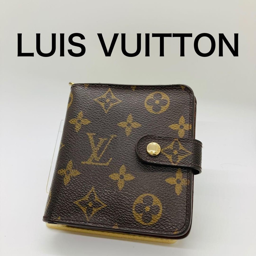 Louis Vuitton Monogram Bifold Wallet Compact Zip Used Authentic Guaranteed