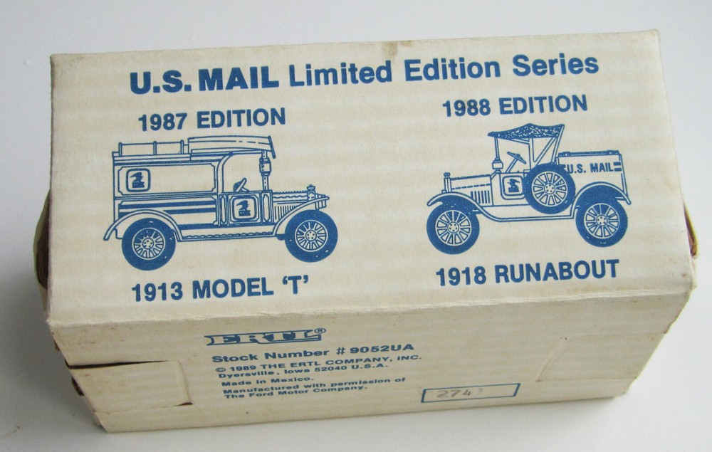 1989 Ertl US Mail 1932 Ford Panel Truck Diecast Bank NEW Limited Edition Postal