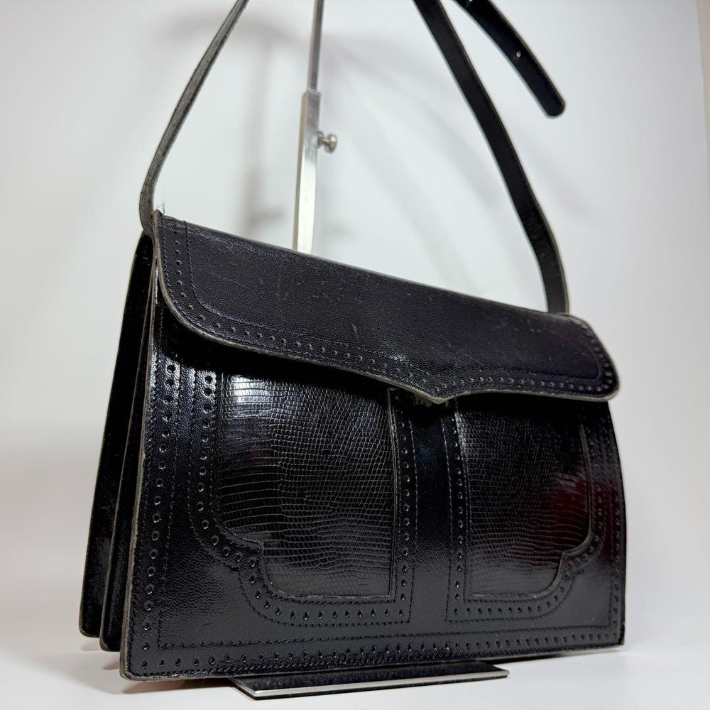 YSL Vintage Black Leather Shoulder Bag – Timeless Yves Saint Laurent Classic