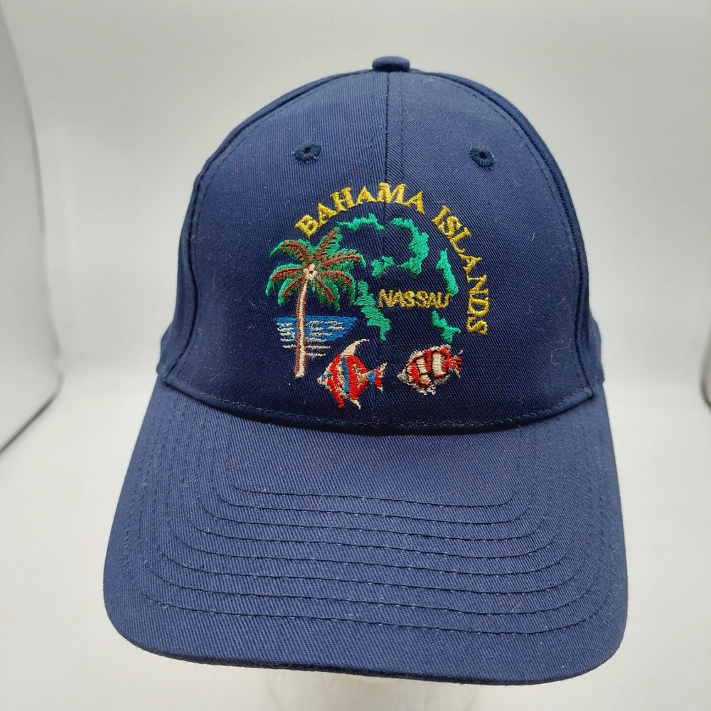 Nassau Bahamas Hat Cap Adjustable Snapback Blue Embroidered