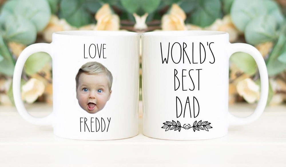 World's Best Dad Coffee Mug Father's Day Gift Personalized With Photo Of Kids