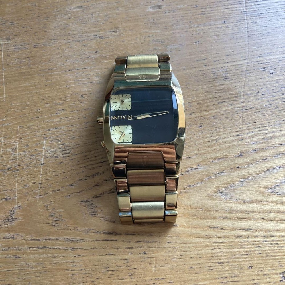 Nixon Banks Gold Color 2 Hand Watch