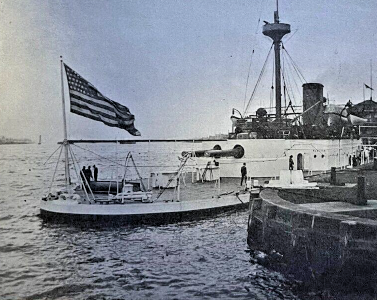 1898 Naval Defenses of United States Battleships Brooklyn Navy Yard illustrated