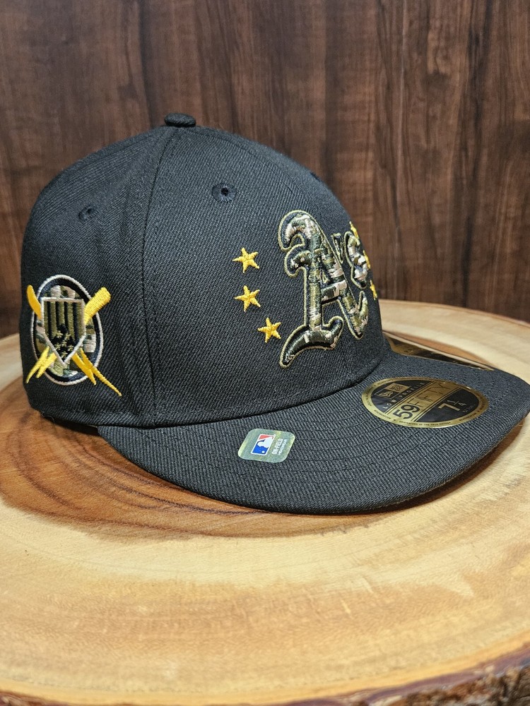 Oakland A's New Era 59Fifty Fitted Cap Size 7 1/4 Salute To Service MLB Hat