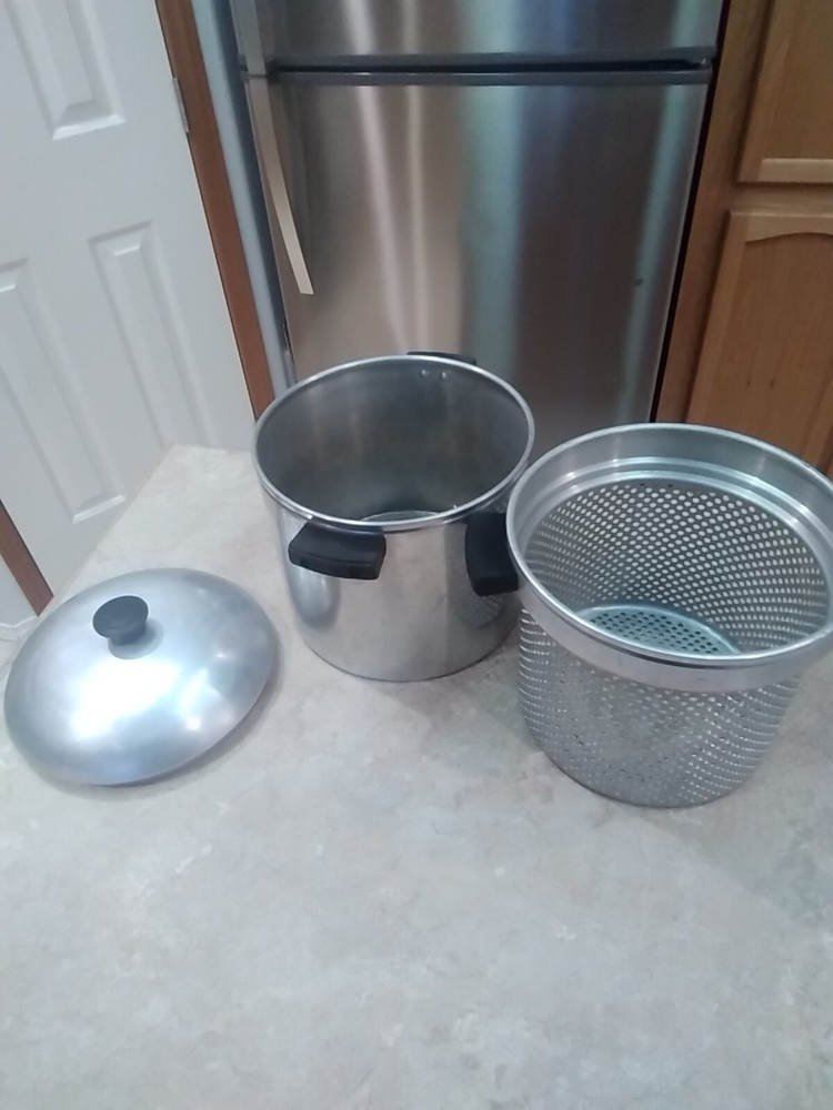 Sears Aluminum Steamer Stockpot (Maid of Honor) 8 Quart Heavy Weight W/Lid 3 PC