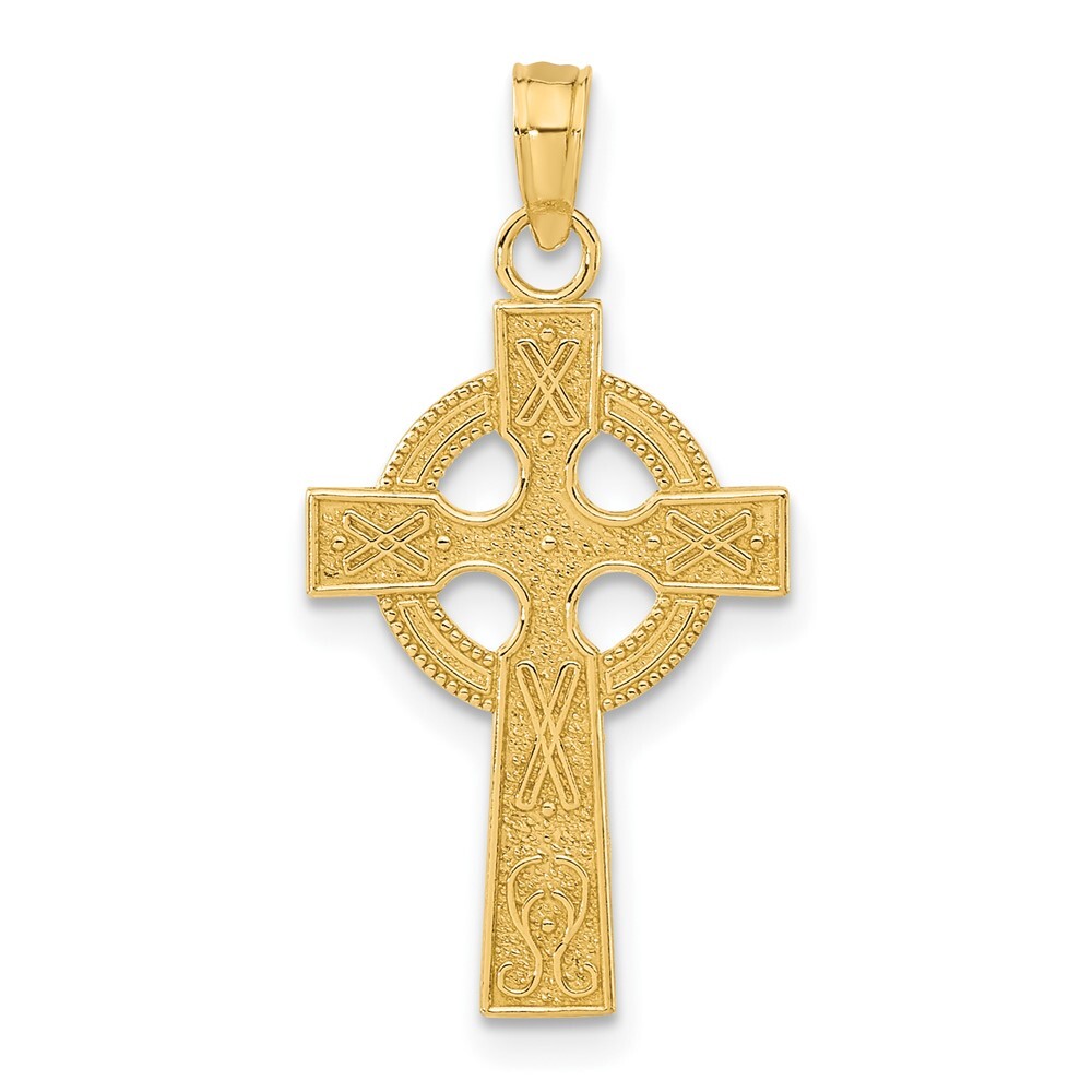 14K Yellow Gold Celtic Cross Pendant L- 1.07 Inch, W-0.52 Inch, 1.02 gram