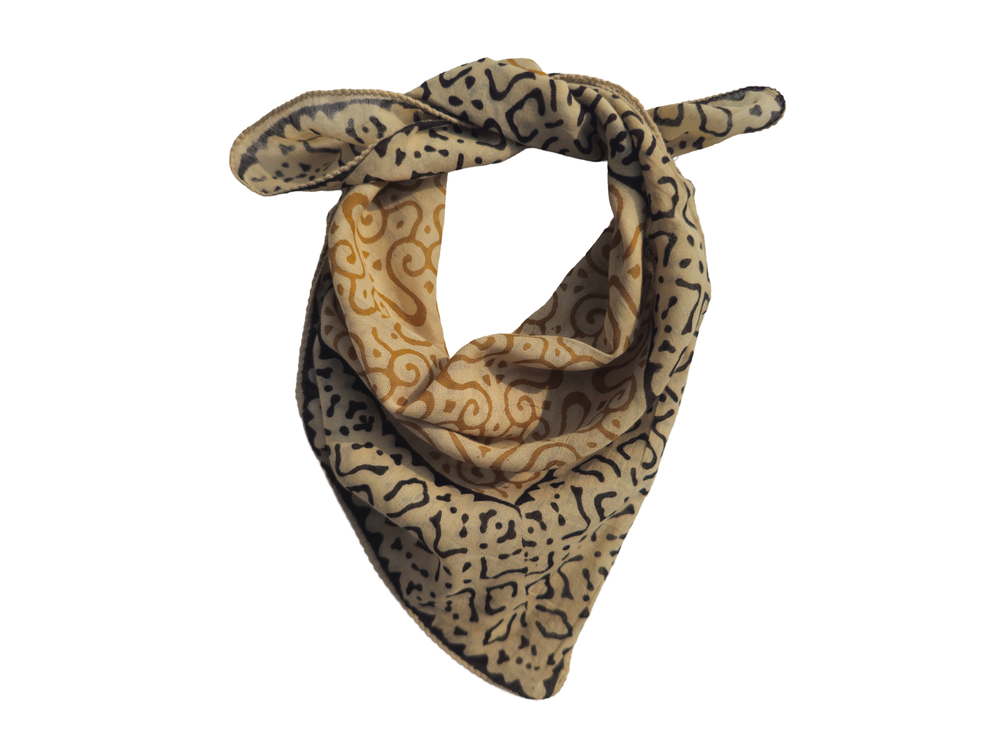 Boho Cotton Bandana Scarf Soft Bohemian Style Neck Wrap