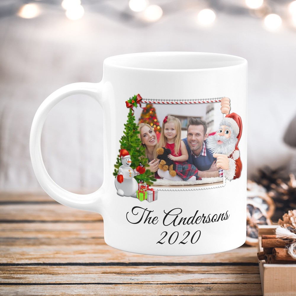 Personalized Picture Christmas Mug Photo Mug Holiday Coffee Mug Hot Chocolate