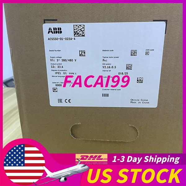 Brand New ABB ACS550-01-023A-4 Frequency Converter, Free Shipping