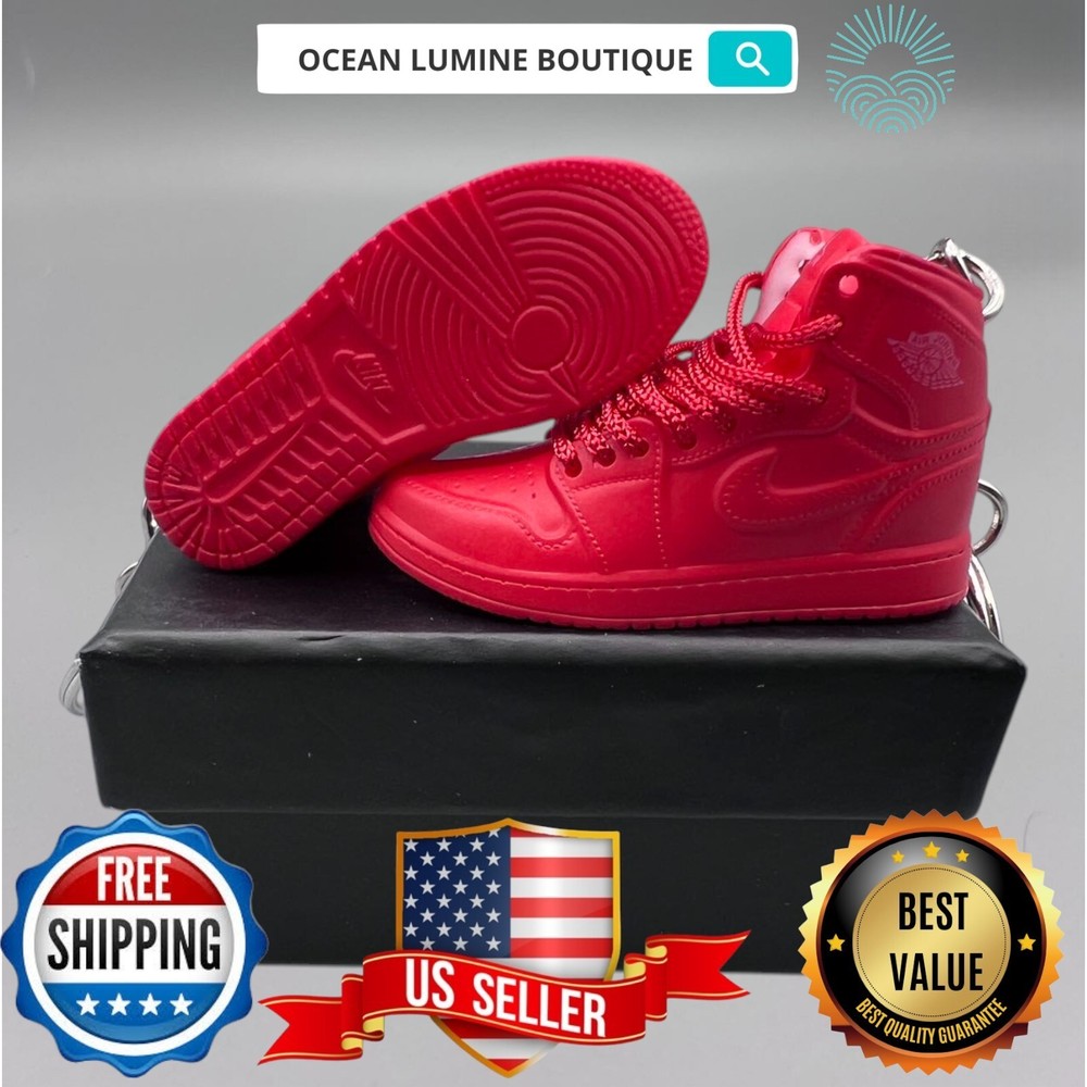 Air Jordan 3D Mini Sneaker Keychain, Basketball Sneaker Collectible, Box Options