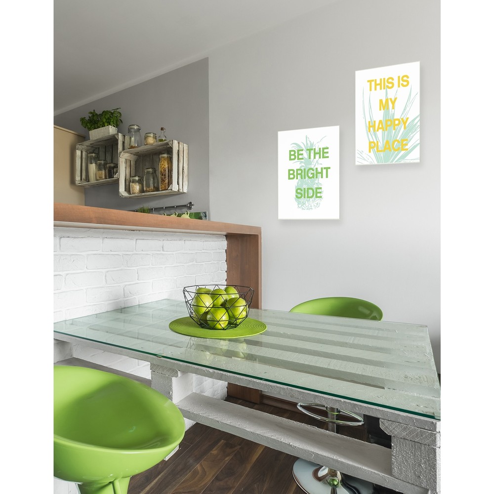 Stupell Be the Bright Side Pineapple Framed Giclee  Medium