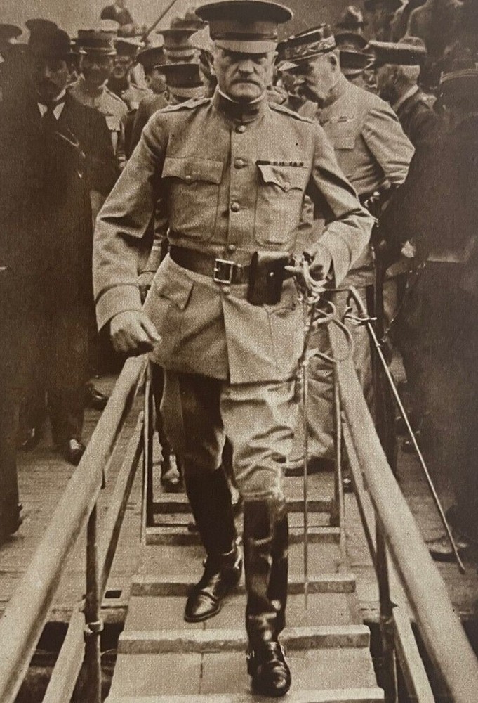 1918 Vintage Magazine Illustration General John J. Pershing World War I