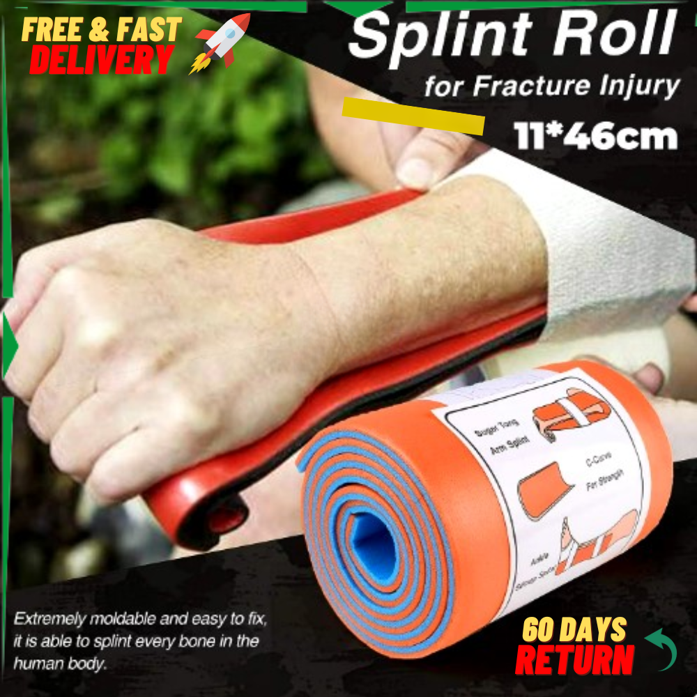 11x46Cm First Aid Aluminum Splint Roll Medical Survival Polymer for Fixture Bone