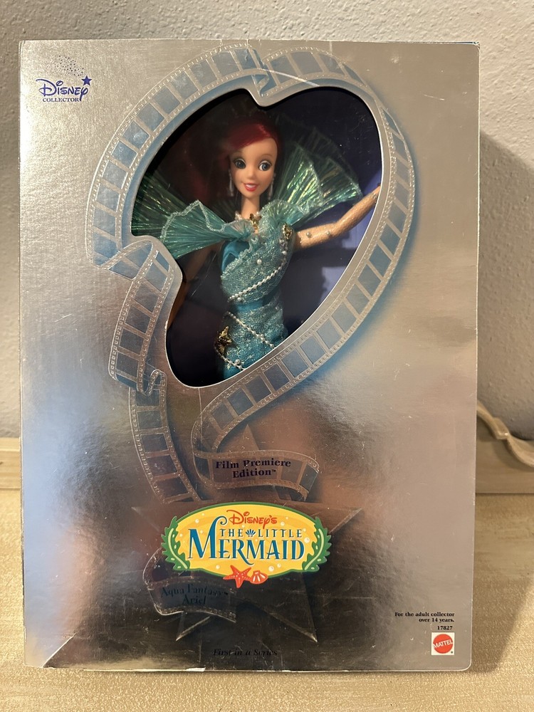 Vintage Little Mermaid Aqua Fantasy Ariel Barbie Doll Disney 17827 Film Premiere
