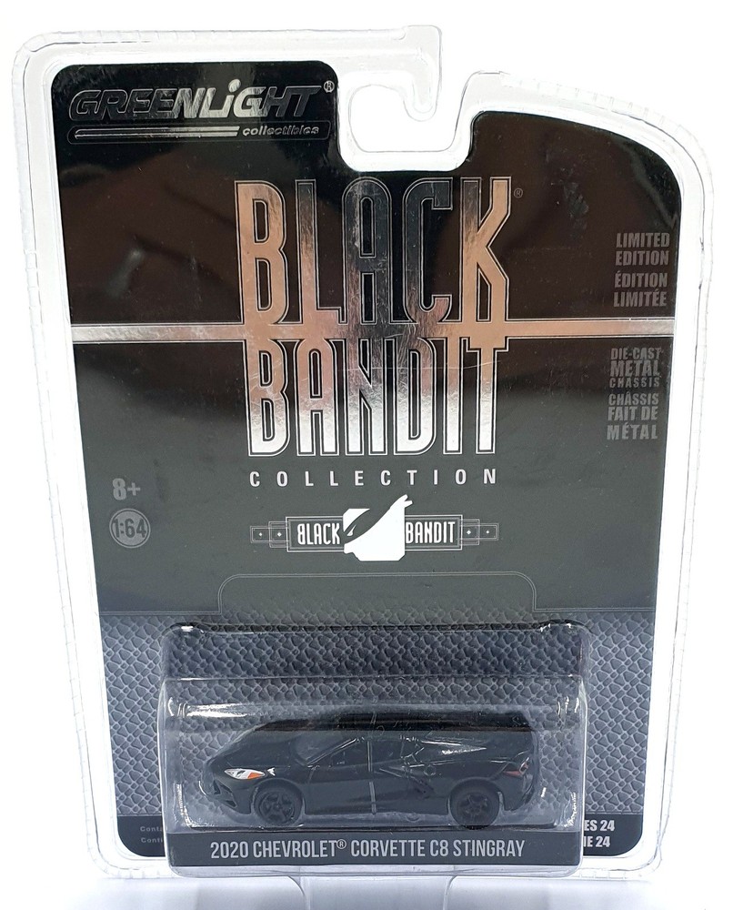 Greenlight 1/64 Scale 28050-F - 2020 Chevrolet Corvette C8 Stingray - Black