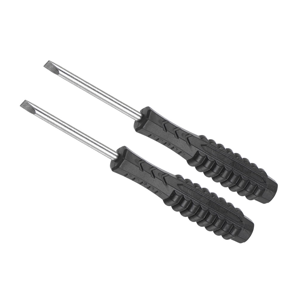2pcs 4.0mm Small Slotted Screwdriver 115mm with Anti-Slip Grip