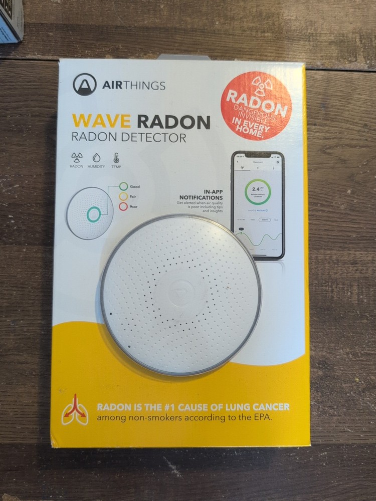 Airthings Wave Radon Battery Operated Smart Radon Detector 2951