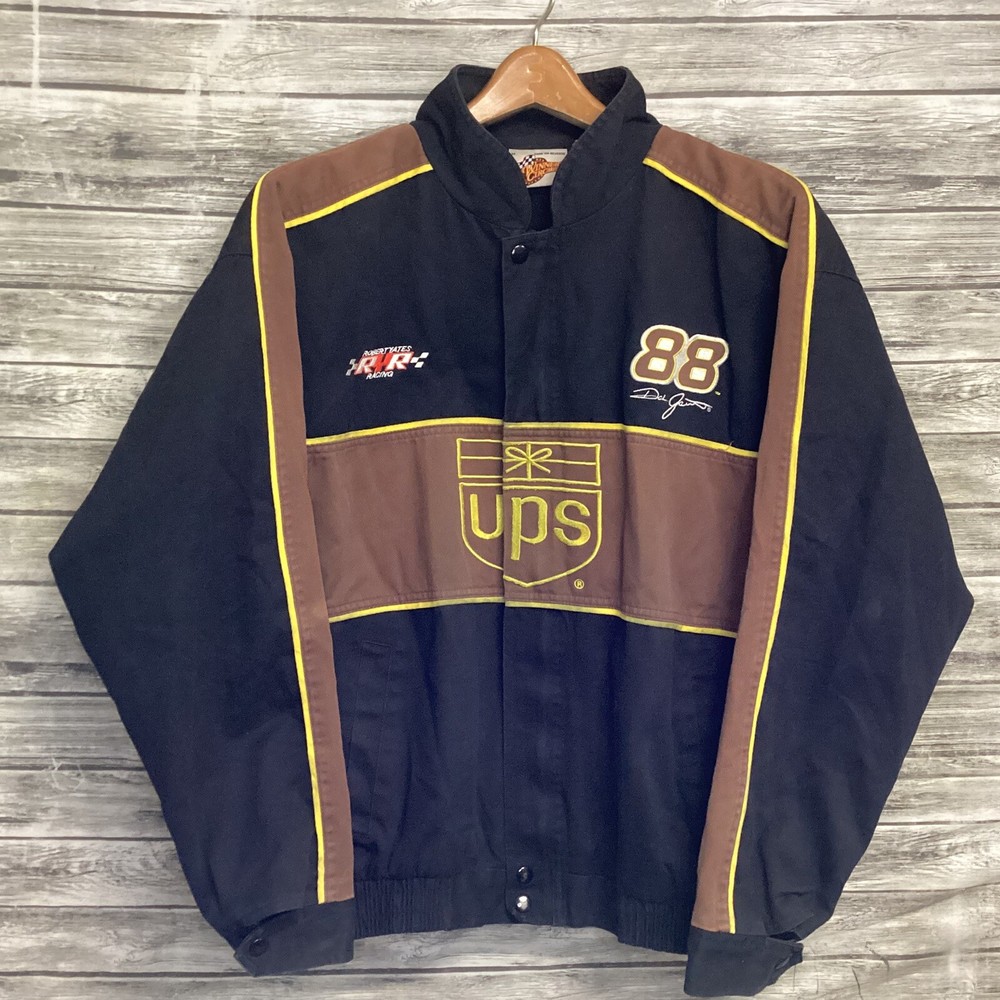 Dale Jarrett Jacket Mens Medium Black NASCAR Winners Circle Robert Yates Racing