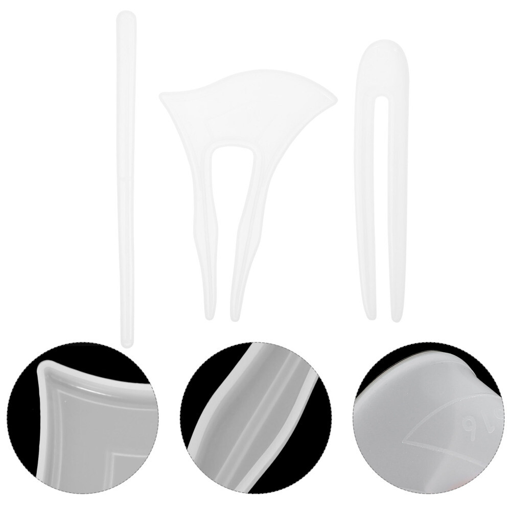 3PCS Epoxy Hair Sticks DIY Craft Mold for Jewelry Box Making