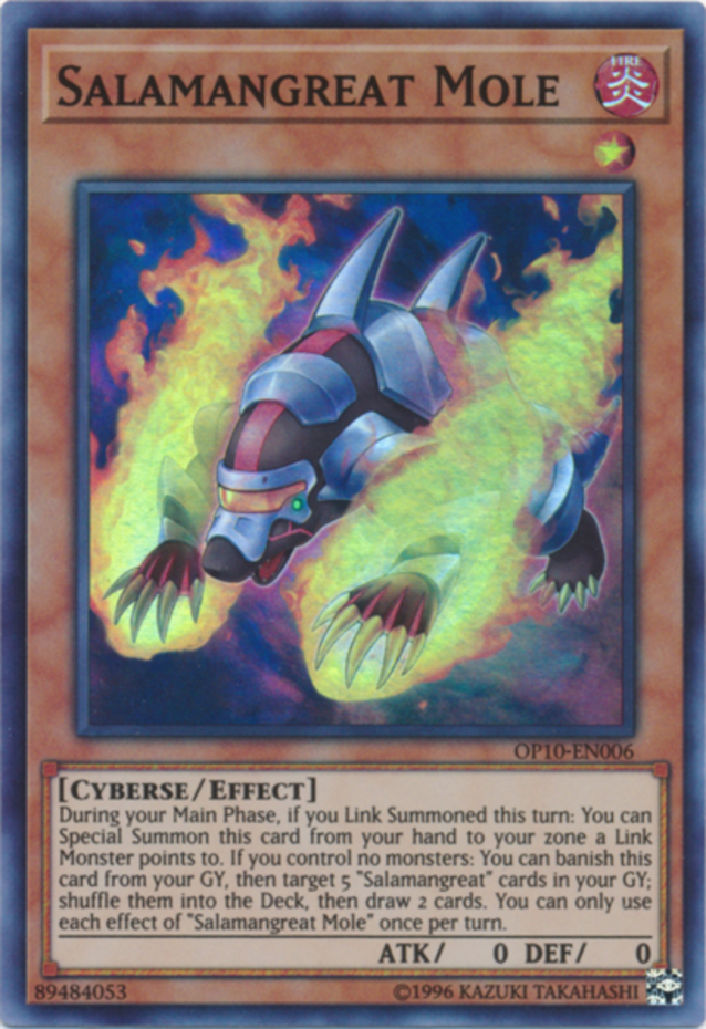 Salamangreat Mole OP10-EN006 Super Rare Unlimited Edition Heavily Played