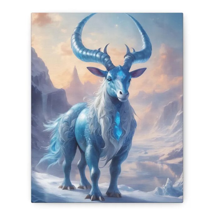 Frosthorn Guardian Fantasy Wall Art for Home Decor Lovers