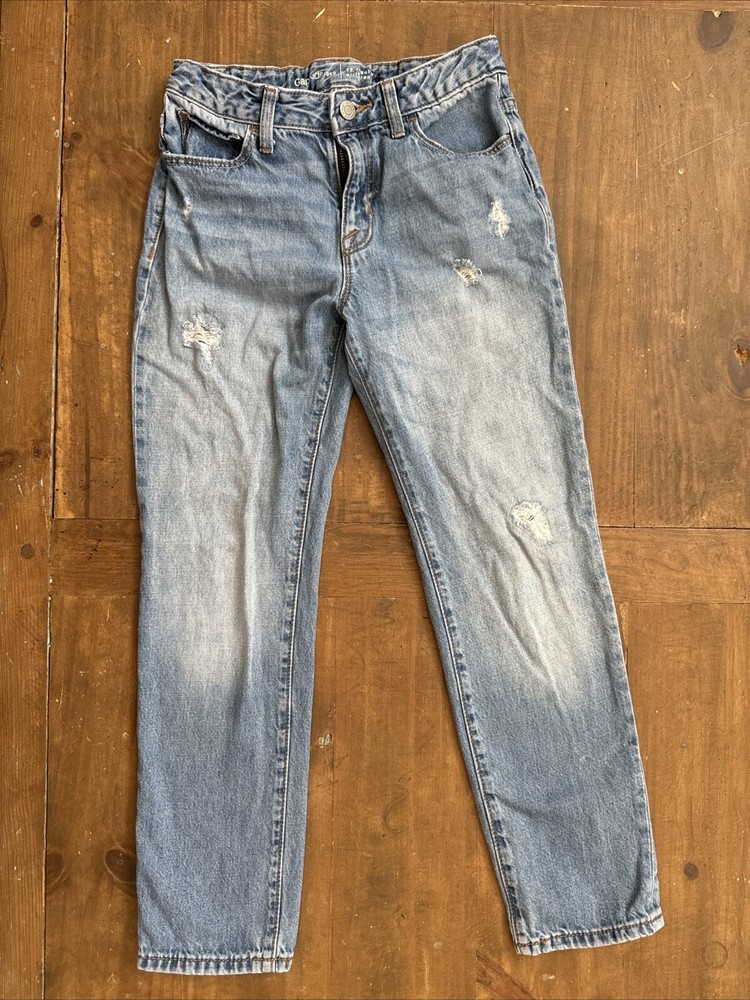 Gap Kids Girlfriend Adjustable Little Girls Casual Denim Jeans Blue Size 12