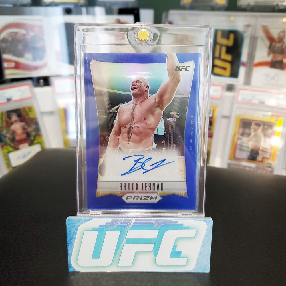 2023 Panini Prizm UFC Brock Lesnar Auto Blue Throwback  /49 Signature