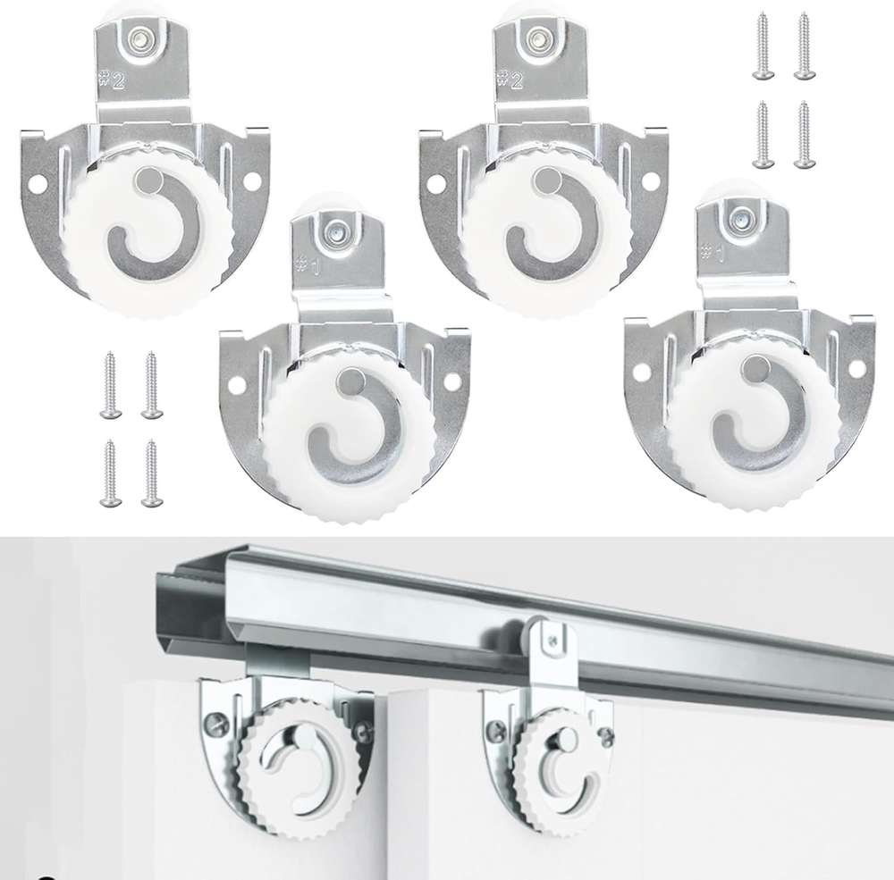 4PCS Sliding Closet Door Rollers Replacement Kit with Silent Wheels