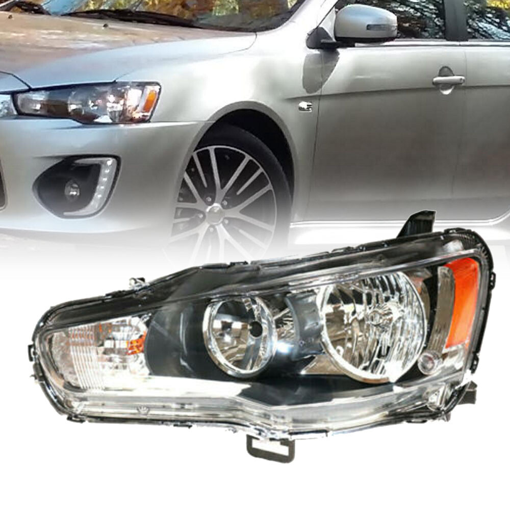 Left Headlight Halogen Headlamp for Mitsubishi Lancer 2008-2017 Driver Side